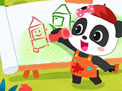 Baby Panda Paint Colors Learning
