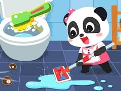 Baby Panda S House Cleaning