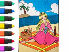 Barbie On The Beach Coloring Book Compilation For Kids