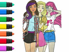 Barbie With Friends Coloring Book Compilation For Kids