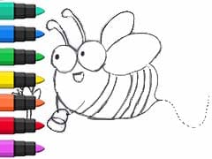 Bee Coloring And Drawing For Kids