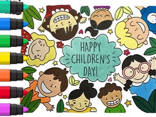 Coloring Book Happy Children S Day