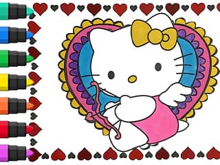 Coloring Book Hello Kitty Valentine S Day