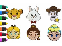 Disney Emoji Coloring Book Compilation For Kids