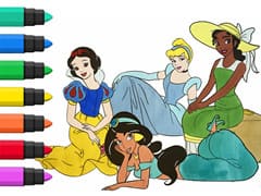 Disney Princess 2 Coloring Book Compilation For Kids