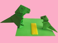 Easy Origami Dinosaur