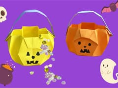 Easy Origami Halloween Pumpkin