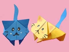Easy Origami Jumping Cat