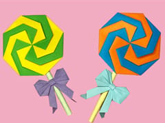 Easy Origami Lollipop