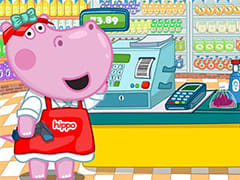 Hippo Cashier In The Supermarket Games For Kids