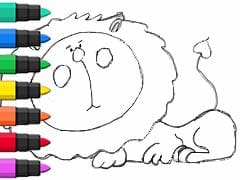 Lion Coloring And Drawing For Kids