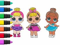 LoL Dolls 1 Coloring Book Compilation For Kids
