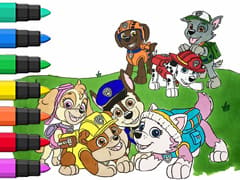 PAW Patrol Playing On The Grass Coloring Book Compilation For Kids