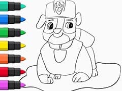 PAW Patrol Rubble Coloring And Drawing For Kids