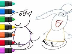 Peppa Friends Coloring And Drawing For Kids