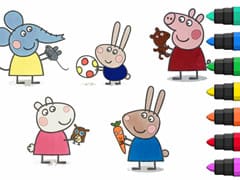 Peppa Pig 17 Coloring Book Compilation For Kids