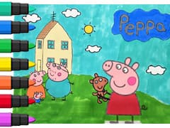 Peppa Pig 2 Coloring Book Compilation For Kids