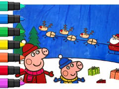Peppa Pig Christmas Eve Coloring Book Compilation For Kids