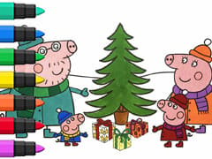 Peppa Pig Christmas Party Coloring Book Compilation For Kids