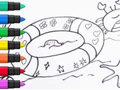 Swim Ring Coloring And Drawing For Kids