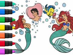 The Little Mermaid Coloring Book Compilation For Kids