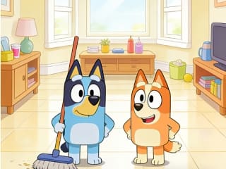 Bluey And Bingo After Party Cleaning