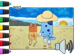 Bluey Family On The Beach