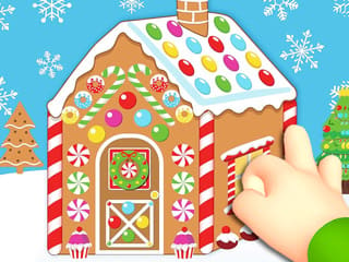 Christmas Gift House Sticker