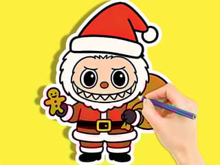 Coloring Book Christmas Labubu