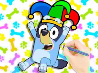 Coloring Book Clown Bluey