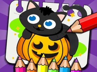 Coloring Book Halloween Pumpkin