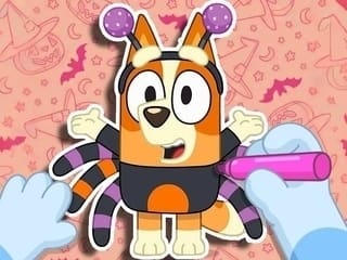 Coloring Book Halloween Spooky Bingo And Bluey