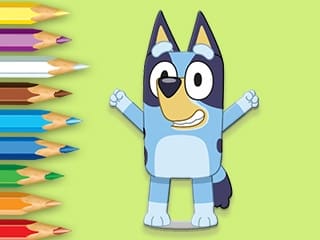 Coloring Book Happy Bluey