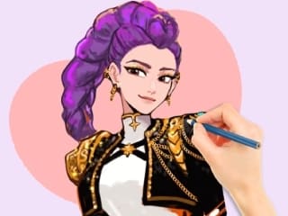 Coloring Book Kpop Rumi