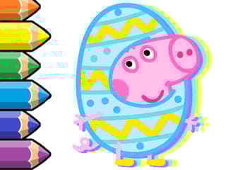 Coloring Book Peppa Pig Easter Day
