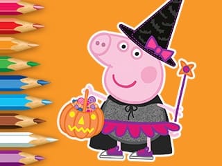 Coloring Book Peppa Pig Halloween