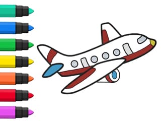 Coloring Book: Plane