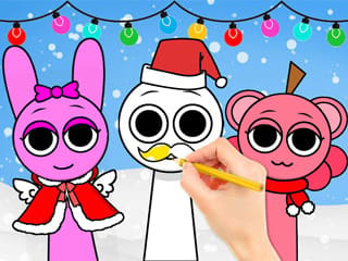 Coloring Book: Sprunki Christmas