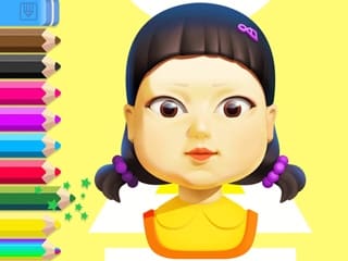 Coloring Book Squid Game Doll