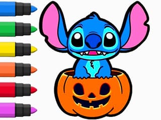Coloring Book Stitch Halloween