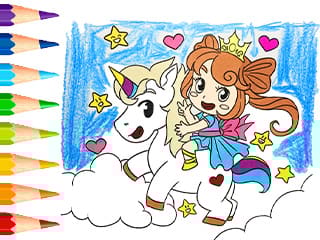 Coloring Book: Unicorn Princess