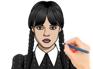 Coloring Book Wednesday Addams Dancing