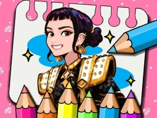 Coloring Book Zoey Kpop Demon Hunters