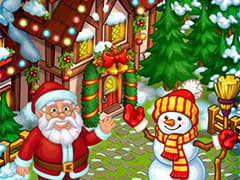 Farm Snow Happy Christmas Story With Toys And Santa