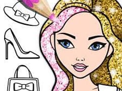 Fashion Coloring Book Glitter