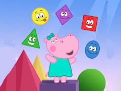 Hippo Shapes And Colors For Kids