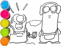 Minions Coloring And Drawing For Kids