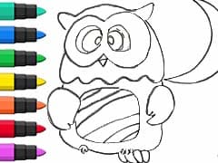 Owl Coloring And Drawing For Kids