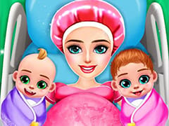 Pregnant Mom And Twin Baby Care Nursery Game