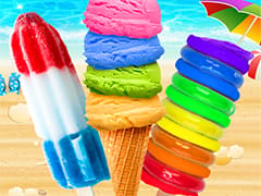 Rainbow Ice Cream And Popsicles